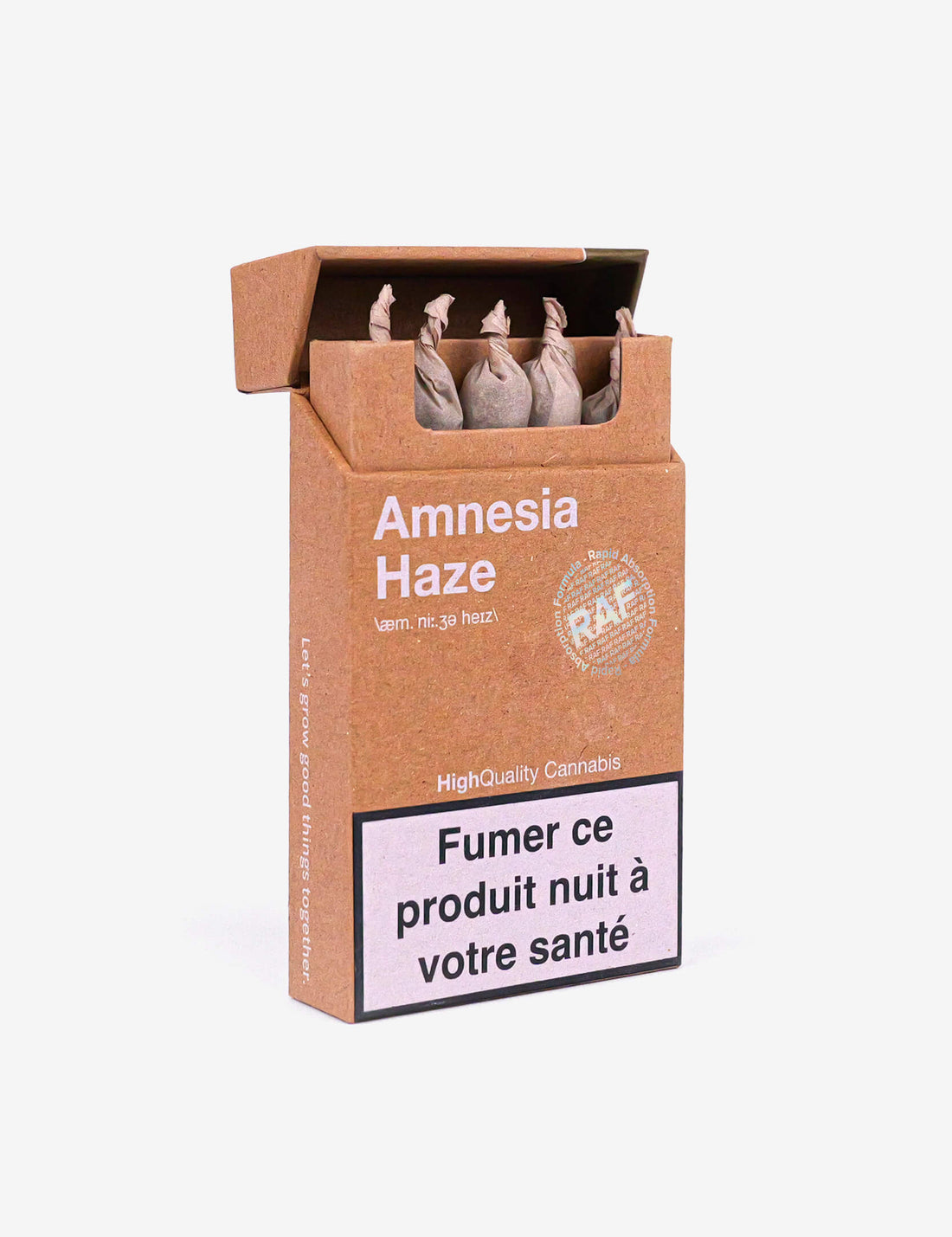 Packung mit 5 Amnesia Haze RAF Pre-Rolls